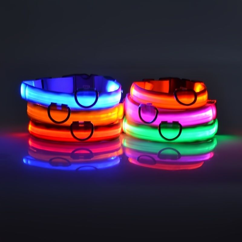 Glow LED Pet Collar USB Rechargeable