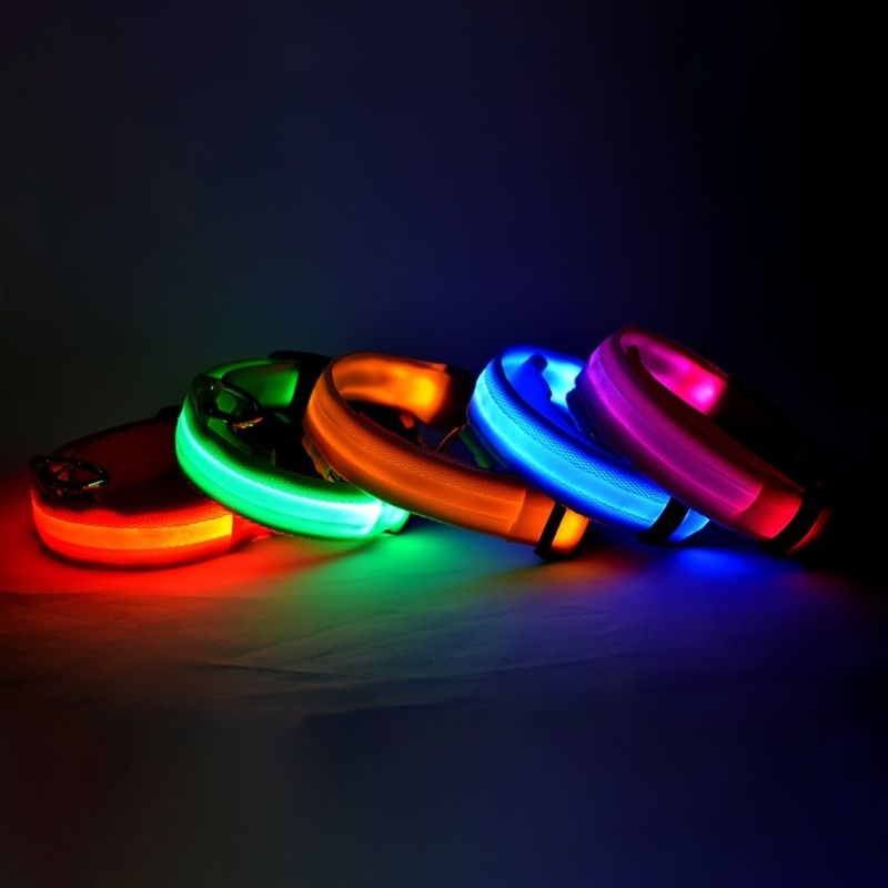 Glow LED Pet Collar USB Rechargeable