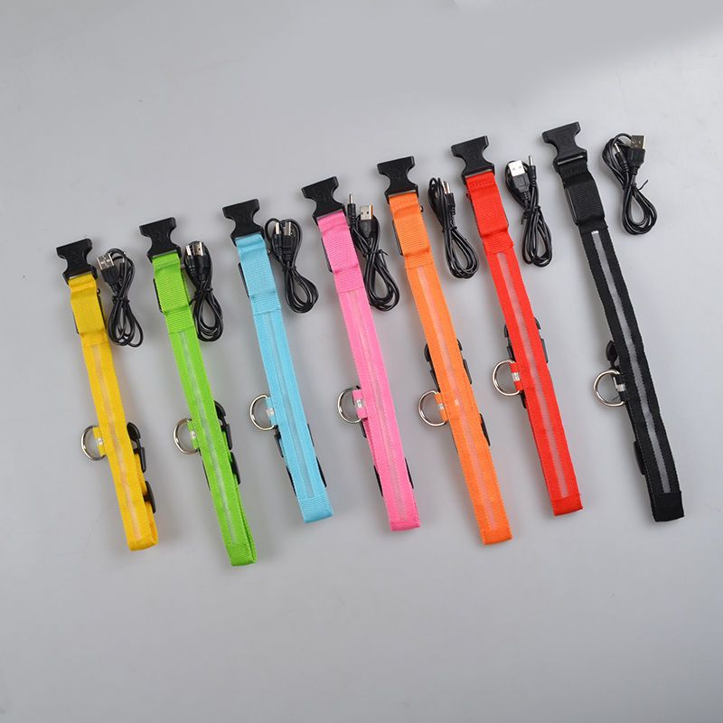 Glow LED Pet Collar USB Rechargeable
