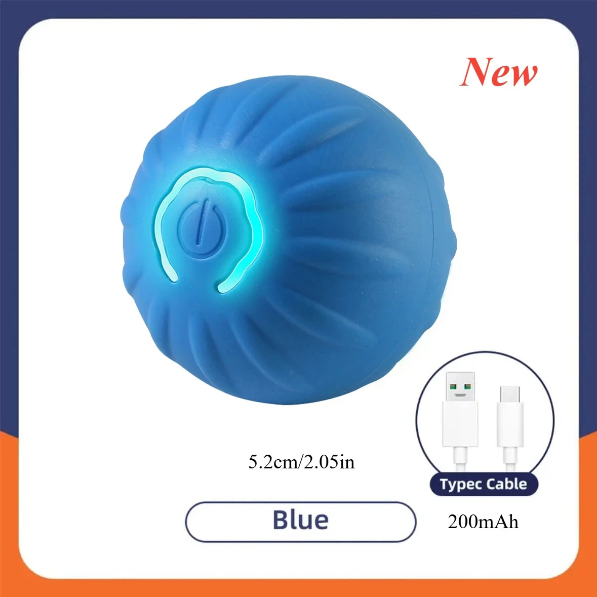 Interactive Dog Ball Toy – USB Rechargeable Moving Toy