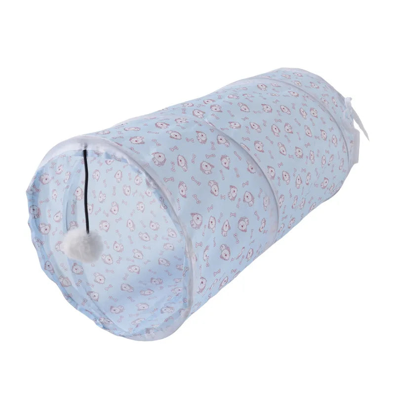 Cat Tunnel Tube Kitty Tunnel Bored Cat Pet Toys Peek Hole Toy Interactive for Indoor Cats Exercise Fun Reduce Anxiety Durable