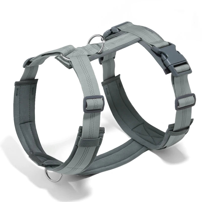 MeowVistaCN Adjustable H Shaped Dog Harness Nylon Reflective No Pull