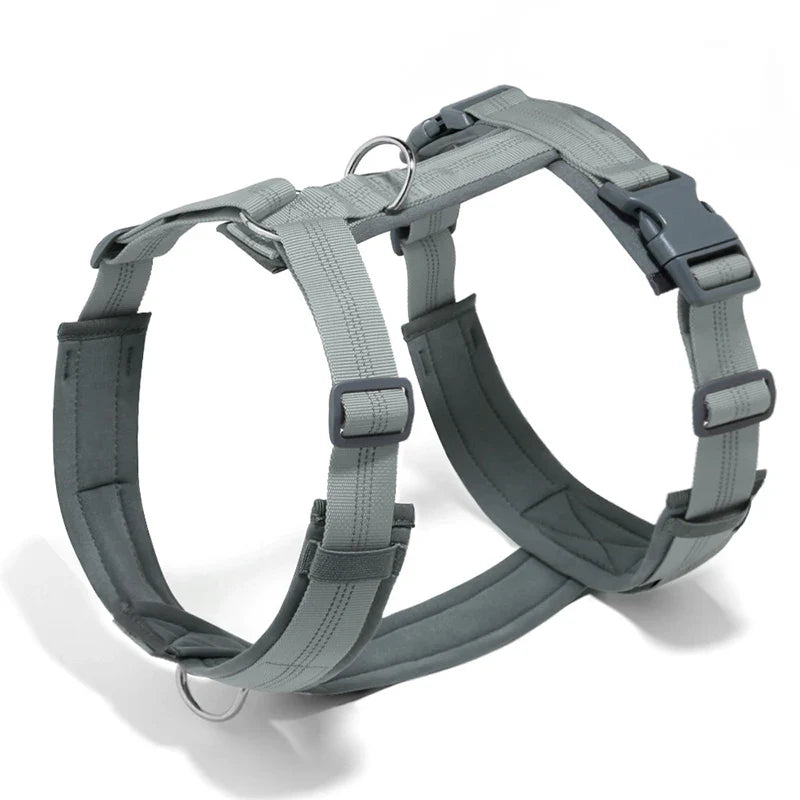 MeowVistaCN Adjustable H Shaped Dog Harness Nylon Reflective No Pull