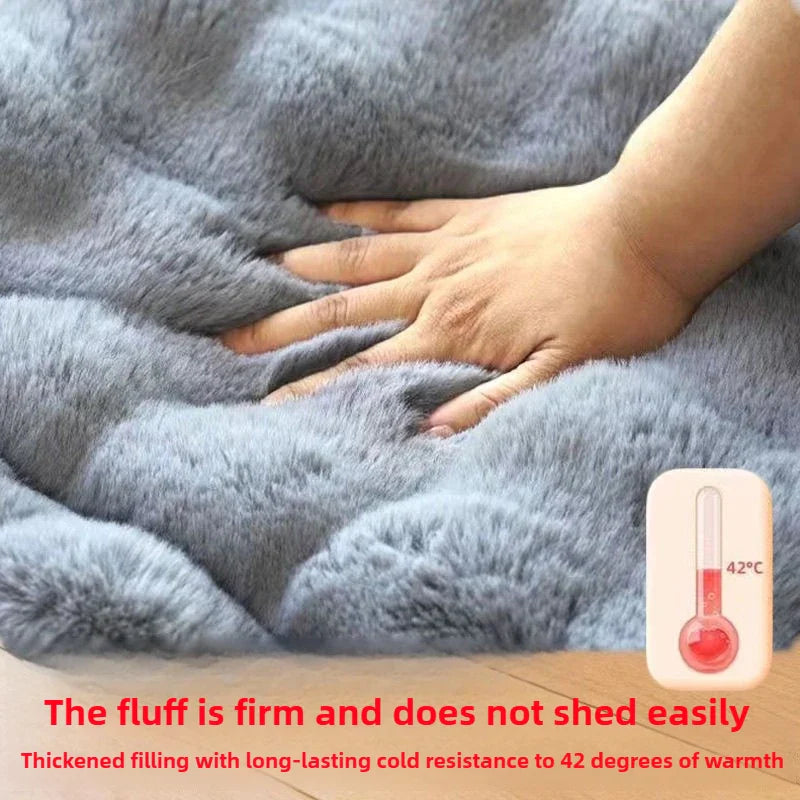 EJVS™  Dog Bed Mat Large Size Sleeping Pad for Winter Use Keep Warm Double-sided Use Golden Retriever Stress-relieving Sleeping Pad