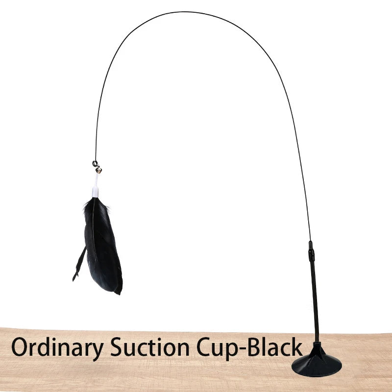 Suction Cup Handheld Cat Feather Toys