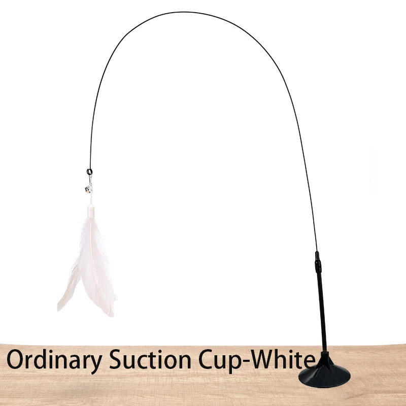 Suction Cup Handheld Cat Feather Toys
