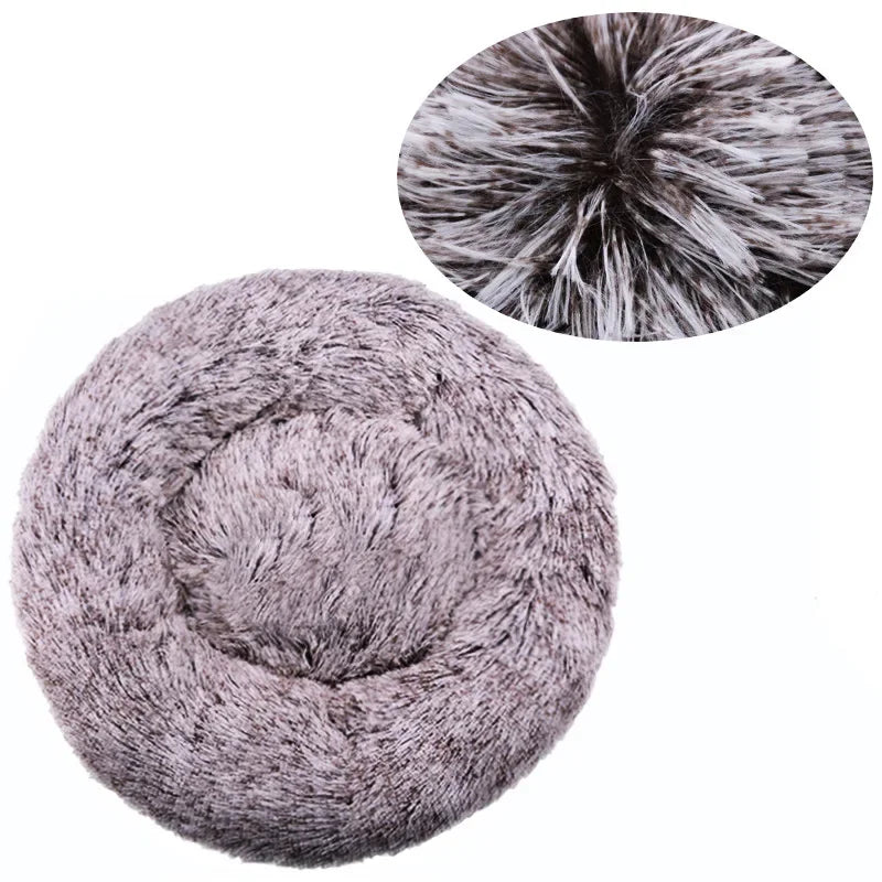 Round Pet Bed – Super Soft Plush Dog & Cat Bed for Large and Medium Dogs, Winter Warm Sleeping
