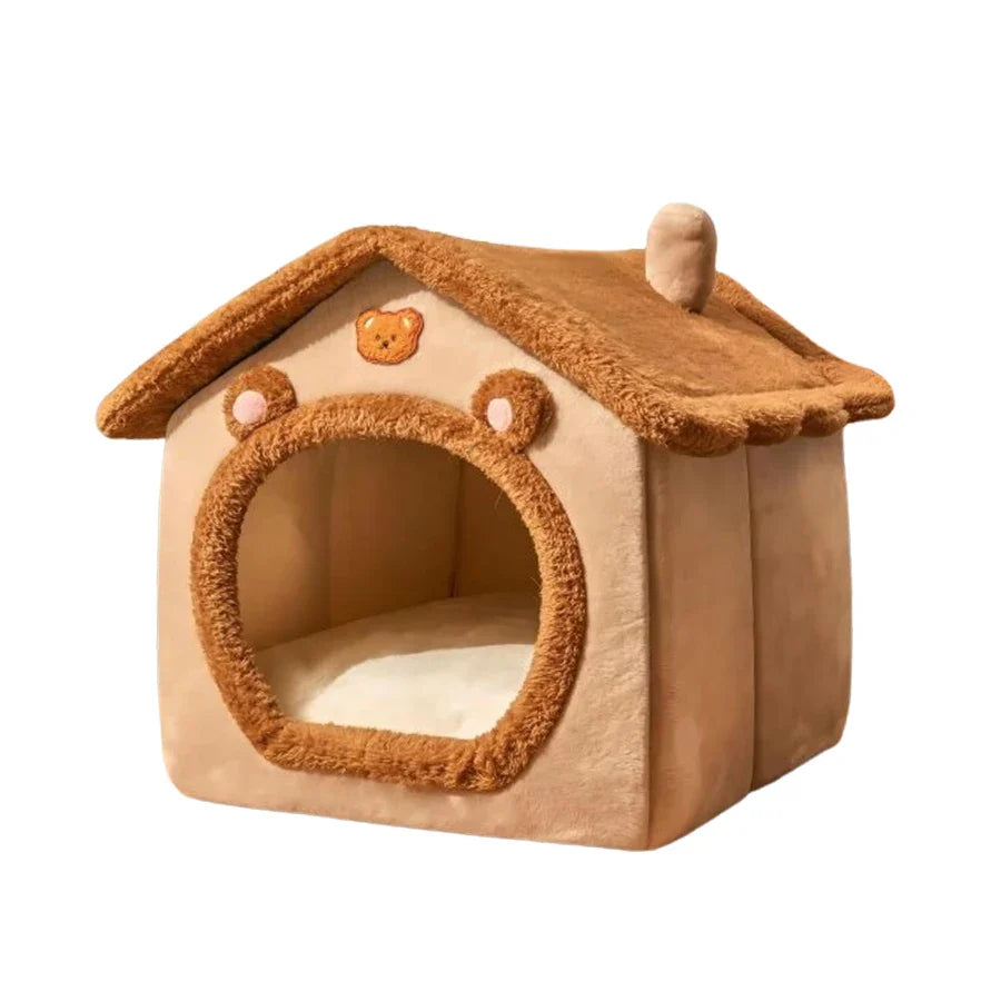 Foldable Pet House – Removable & Washable Cat and Dog Bed for Small to Medium Pets