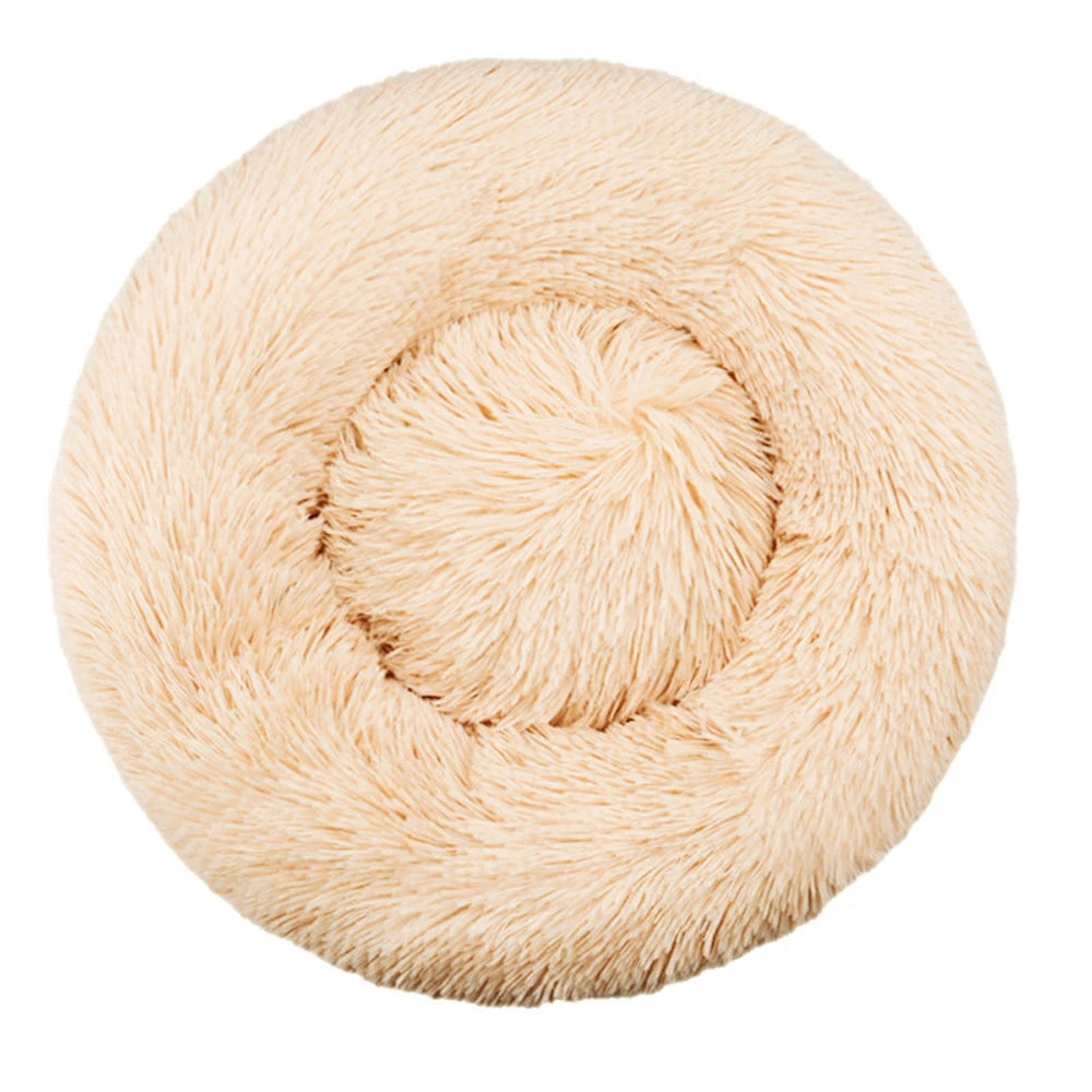 Round Pet Bed – Super Soft Plush Dog & Cat Bed for Large and Medium Dogs, Winter Warm Sleeping