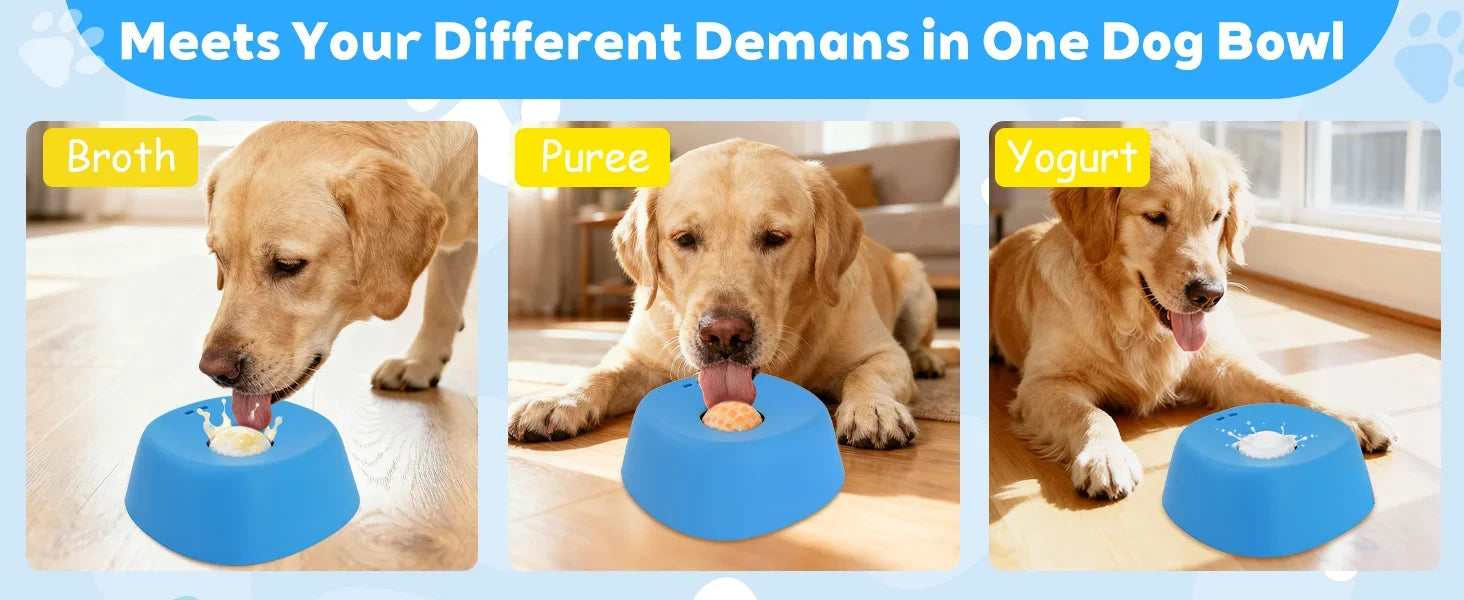 Anti-Anxiety Dog Slow Feeder Bowl | Non-Slip Lick Mat & Toy
