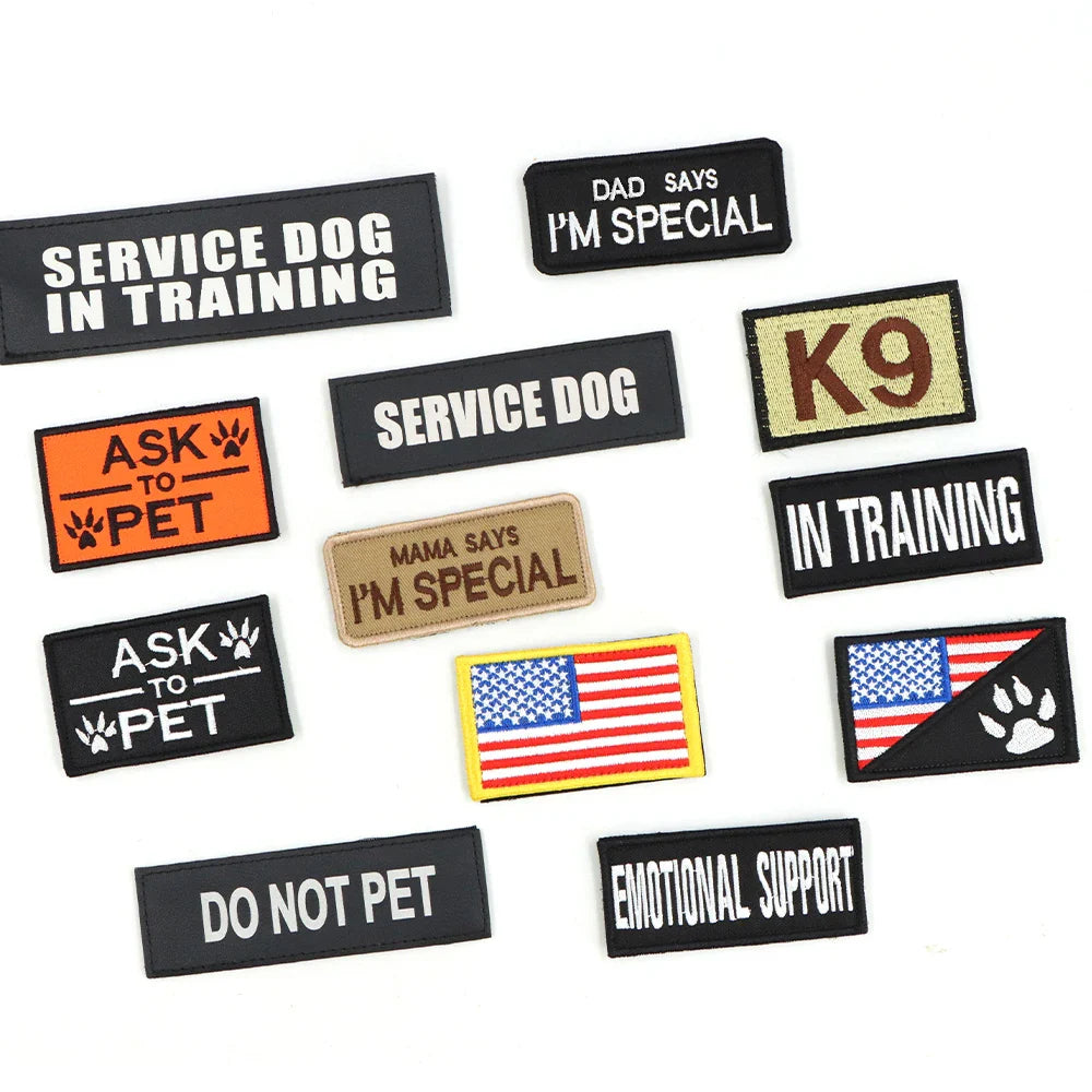 Military Dog Harness/ Collar/ Leash- Bags- Patches Set- Pet Malinois Training Vests-Sizes S to XL- Collars/Leashes