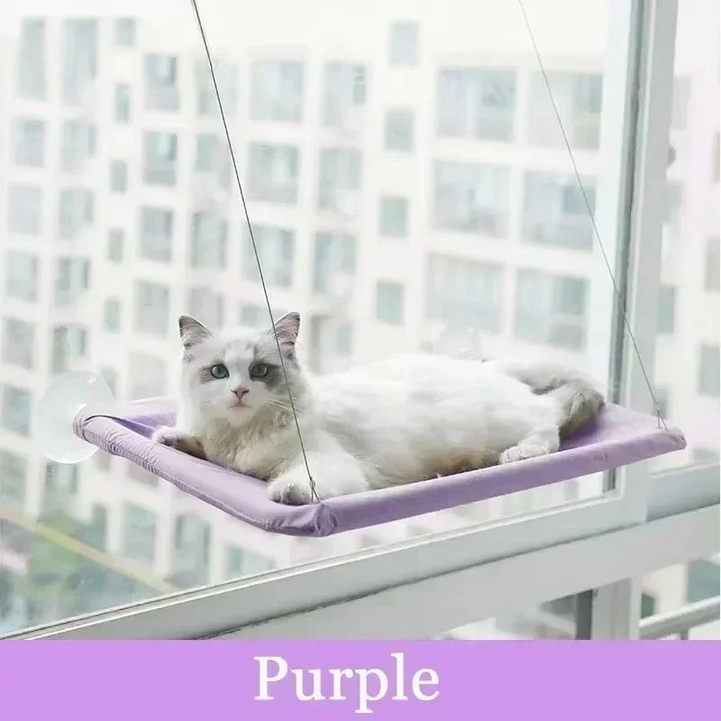 Winter Cat Window Hanging Hammock Bed Suction Cup Space Saving All Seasons Easy Install Pet Bed Cat Climbing Frame