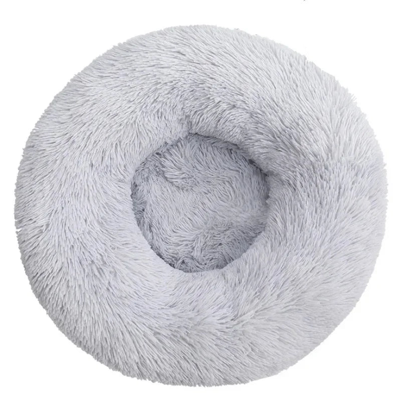 Round Pet Bed – Super Soft Plush Dog & Cat Bed for Large and Medium Dogs, Winter Warm Sleeping