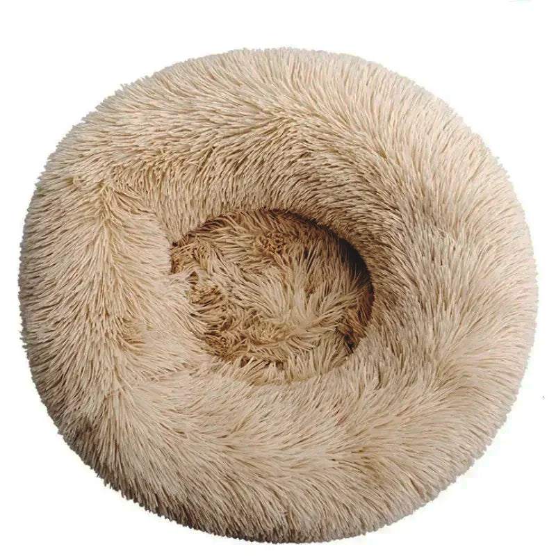 Round Pet Bed – Super Soft Plush Dog & Cat Bed for Large and Medium Dogs, Winter Warm Sleeping