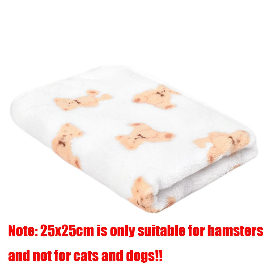 Soft Fluffy Pet Blanket Fleece Paw Print Mat for Dogs