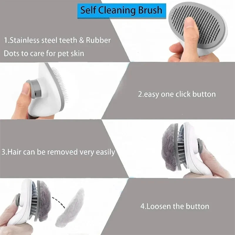ThePetzStore™ One-Click Self-Cleaning Grooming Brush