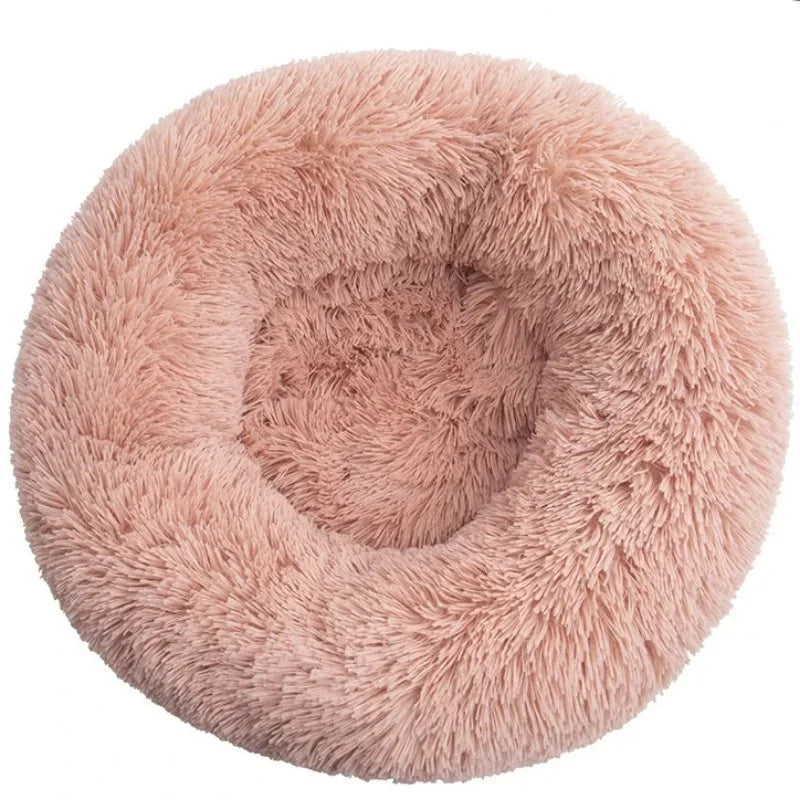 Round Pet Bed – Super Soft Plush Dog & Cat Bed for Large and Medium Dogs, Winter Warm Sleeping
