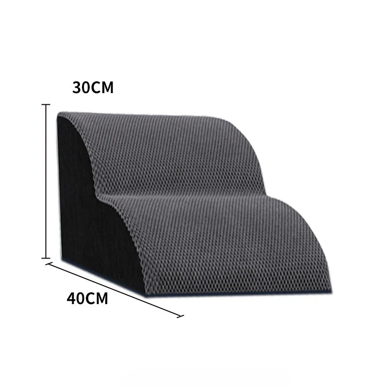 NONEDogDoor Two Third Step Memory Foam Dog Ramp Pet Stairs
