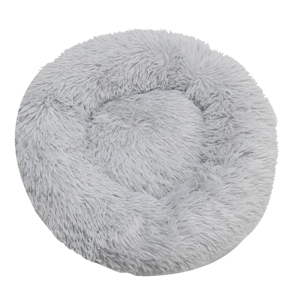 Round Pet Bed – Super Soft Plush Dog & Cat Bed for Large and Medium Dogs, Winter Warm Sleeping