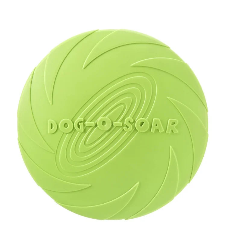 Interactive Flying Disc Dog Toy – Silicone Chew-Resistant Pet Frisbee