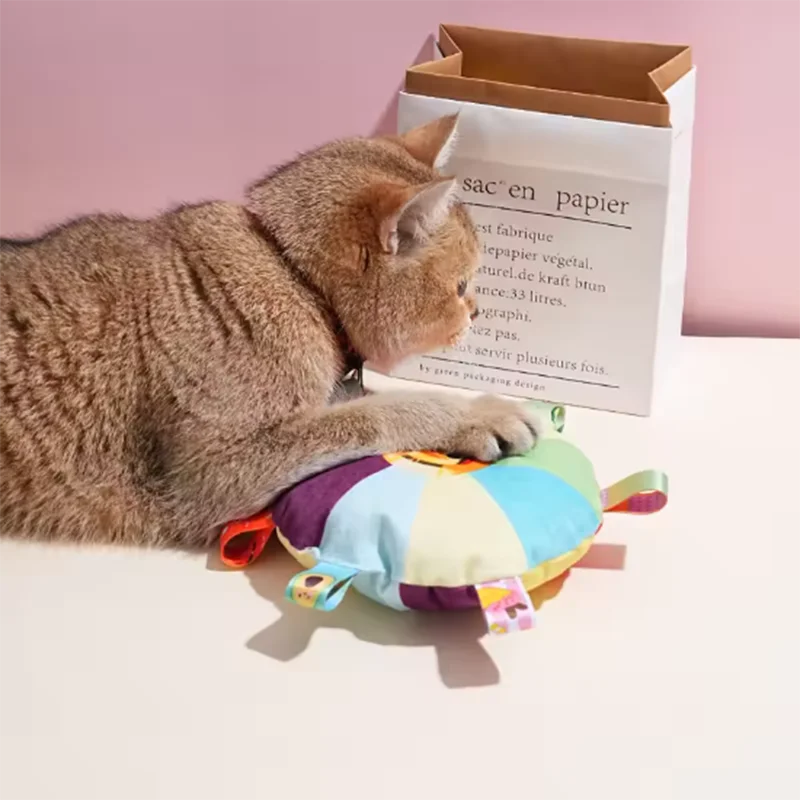 Hot dog plush toy bell cartoon toy puppy small dog Teddy teeth grinding toy wear-resistant bite-resistant pet toy