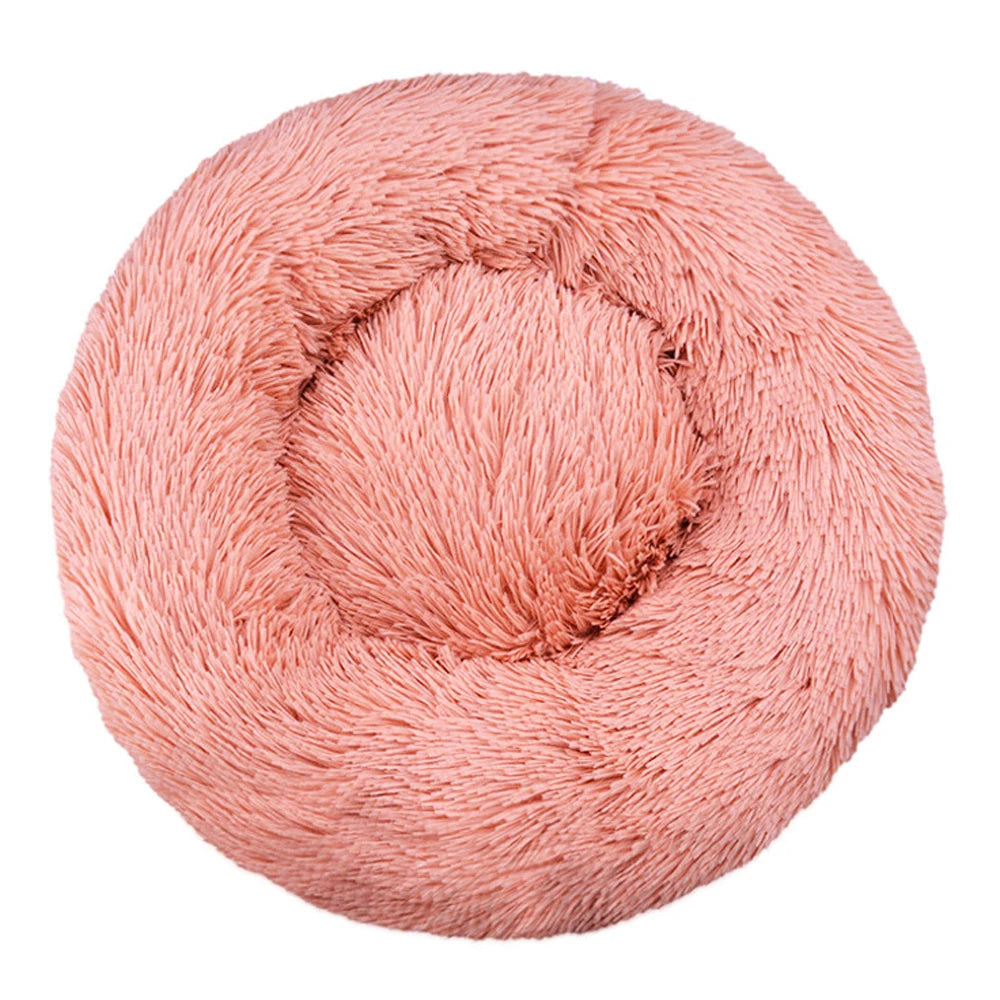 Round Pet Bed – Super Soft Plush Dog & Cat Bed for Large and Medium Dogs, Winter Warm Sleeping