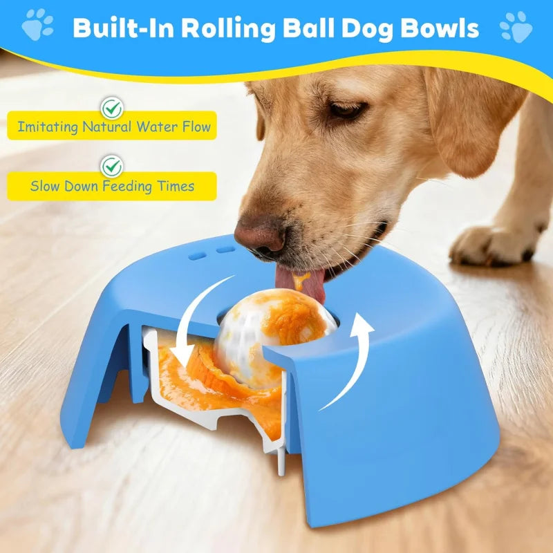 Anti-Anxiety Dog Slow Feeder Bowl | Non-Slip Lick Mat & Toy