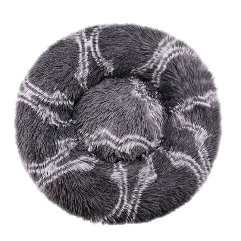 Round Pet Bed – Super Soft Plush Dog & Cat Bed for Large and Medium Dogs, Winter Warm Sleeping