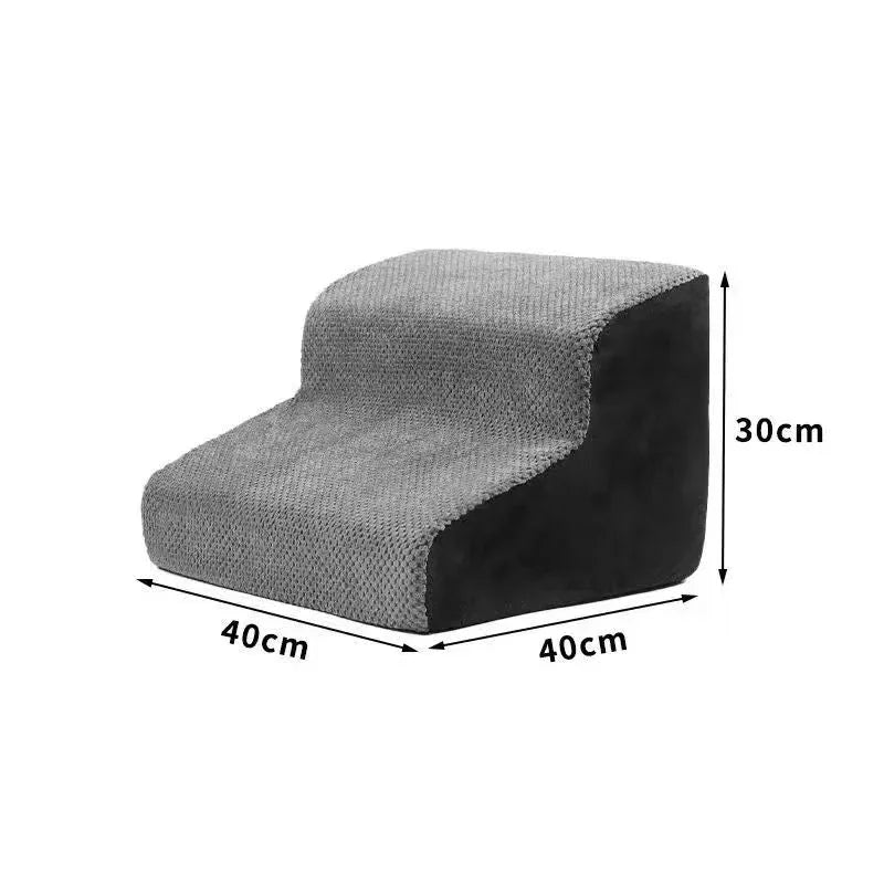 NONEDogDoor Two Third Step Memory Foam Dog Ramp Pet Stairs