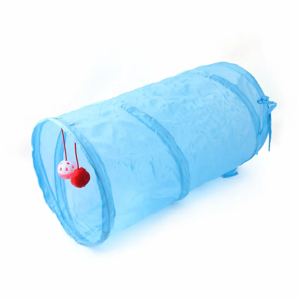 Cat Tunnel Tube Kitty Tunnel Bored Cat Pet Toys Peek Hole Toy Interactive for Indoor Cats Exercise Fun Reduce Anxiety Durable