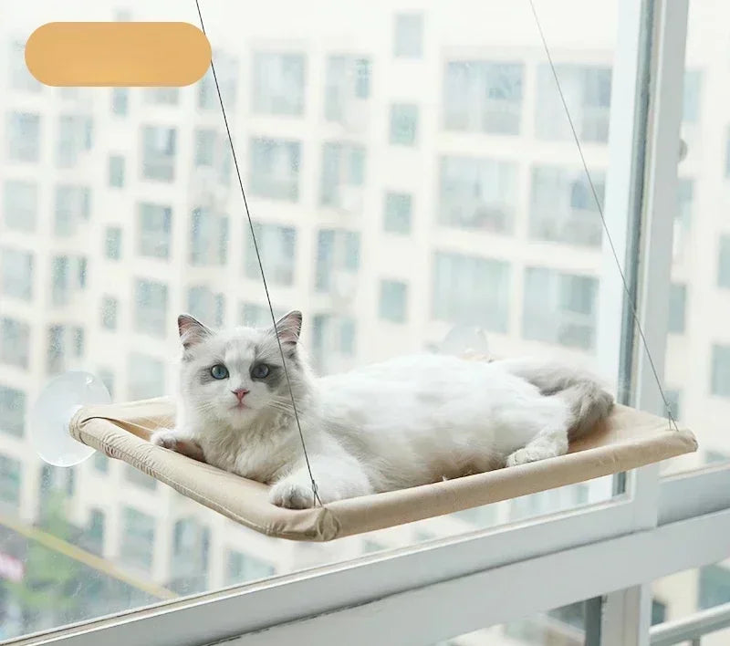 Winter Cat Window Hanging Hammock Bed Suction Cup Space Saving All Seasons Easy Install Pet Bed Cat Climbing Frame