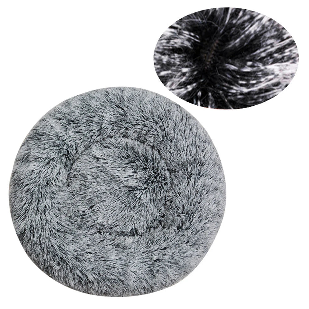 Round Pet Bed – Super Soft Plush Dog & Cat Bed for Large and Medium Dogs, Winter Warm Sleeping