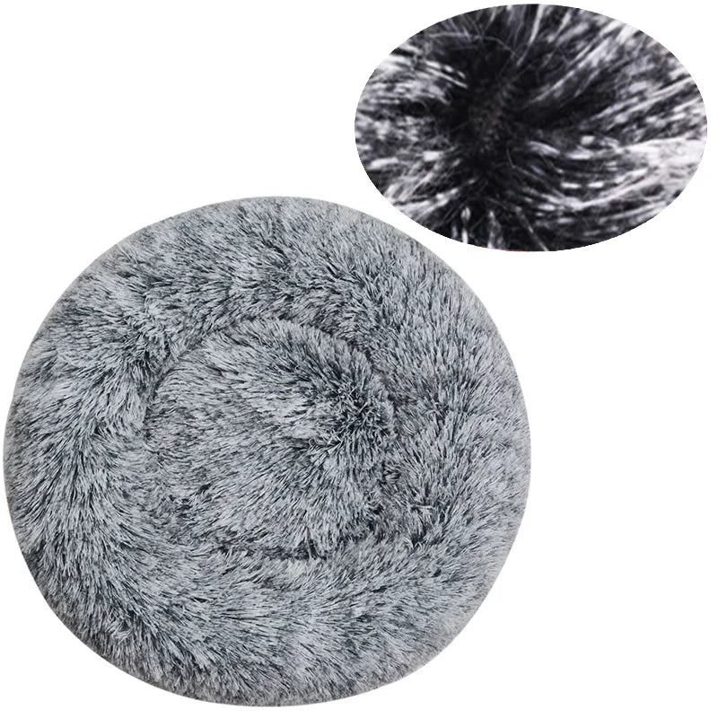 Round Pet Bed – Super Soft Plush Dog & Cat Bed for Large and Medium Dogs, Winter Warm Sleeping