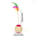 Interactive Sisal Cat Ball Toy – Feather Scratching Toy for Cats