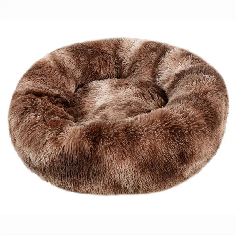 Round Pet Bed – Super Soft Plush Dog & Cat Bed for Large and Medium Dogs, Winter Warm Sleeping
