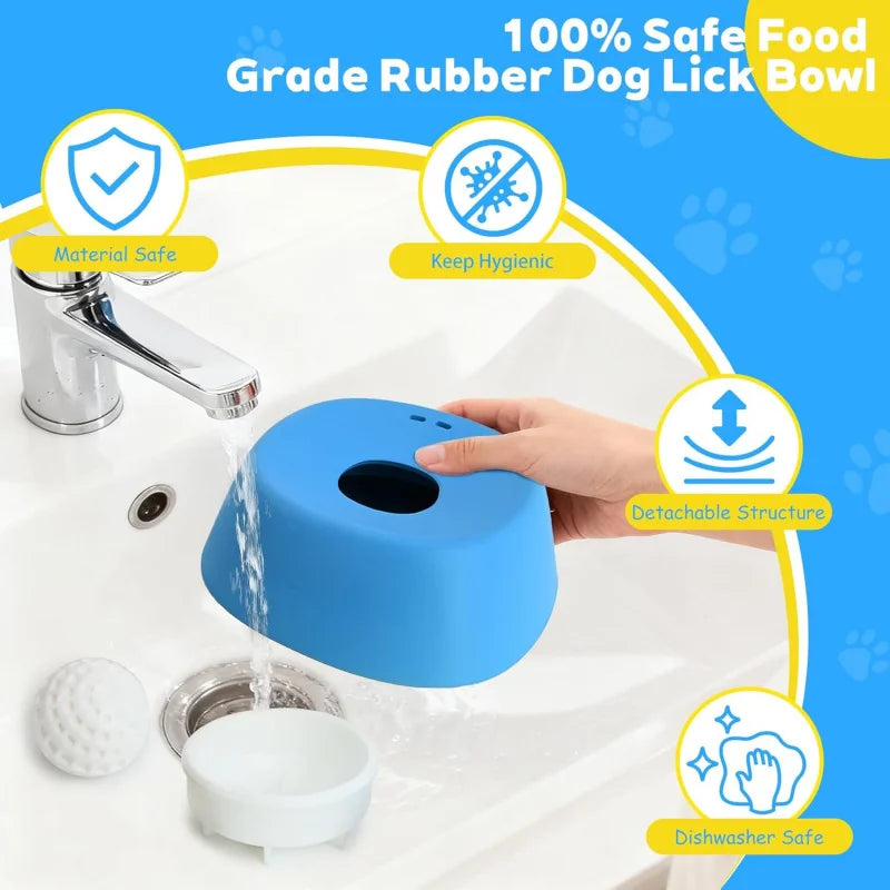 Anti-Anxiety Dog Slow Feeder Bowl | Non-Slip Lick Mat & Toy