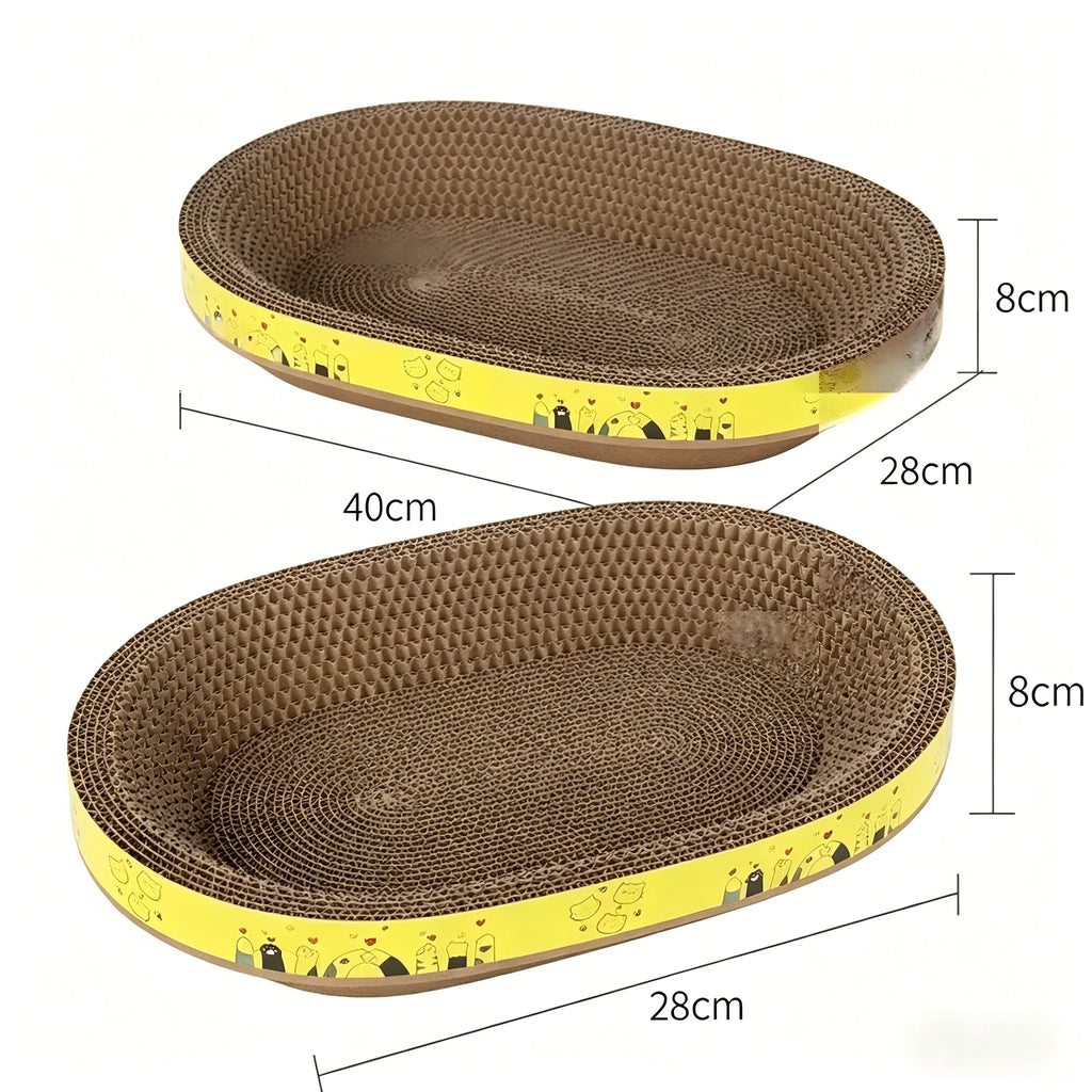 Cat Scratching Board Protect Furniture Grinding Claw Toys Oval Corrugated Paper Wear-resistant Cat Nest Cat Accessories