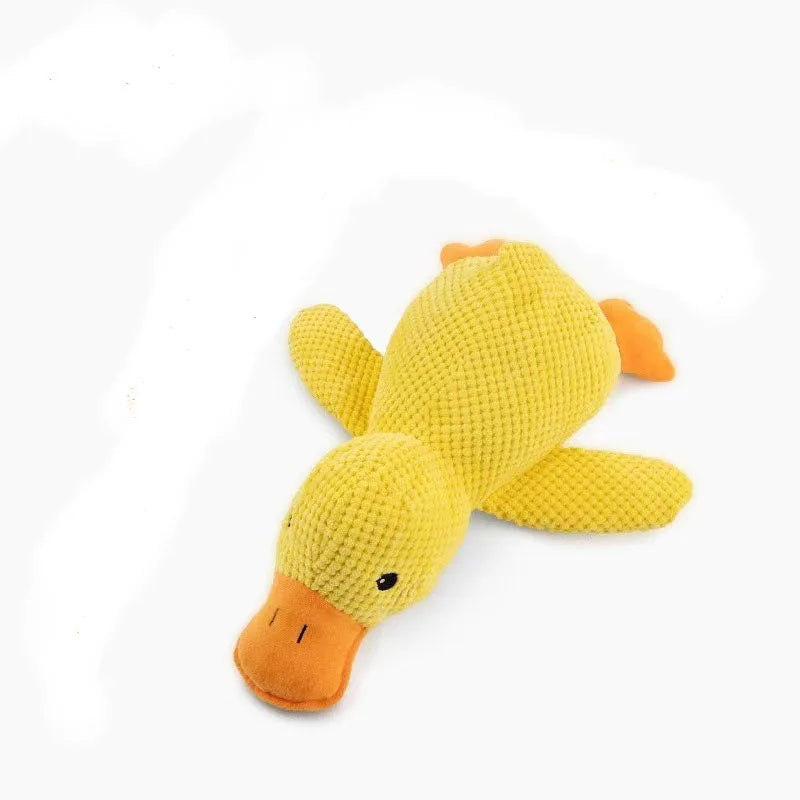 Blue Goose Pet Toy for Dogs & Cats Double Color Plush Sound Toy Tough Bite Resistant Chew Toy Soft Stuffed Interactive Squeaky T