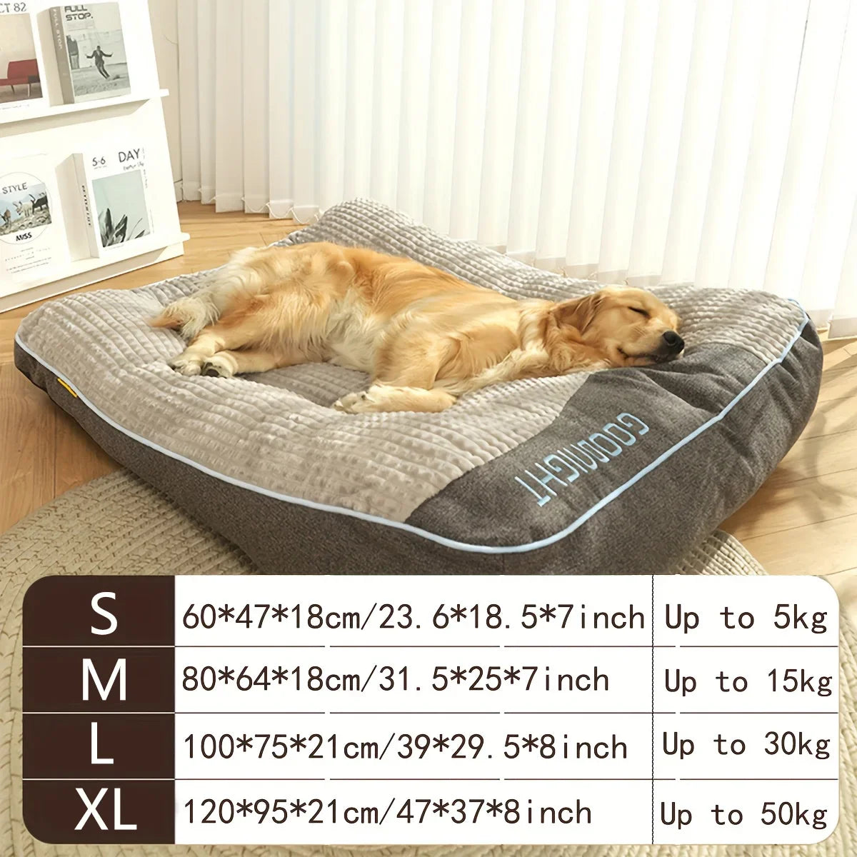 Extra Thick,  Orthopedic, Extra Large Dog Bed 47inch for Large Dogs, Orthopedic Dog Mat for Large Senior Dogs,Durable Kennel Cush