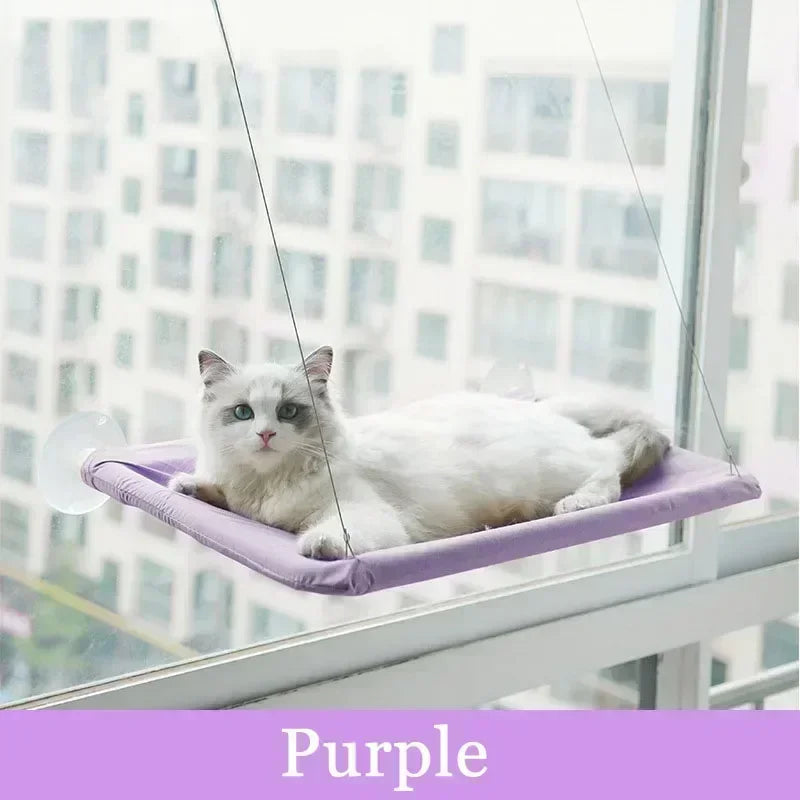 Winter Cat Window Hanging Hammock Bed Suction Cup Space Saving All Seasons Easy Install Pet Bed Cat Climbing Frame