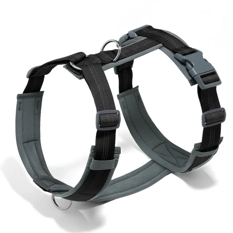 MeowVistaCN Adjustable H Shaped Dog Harness Nylon Reflective No Pull