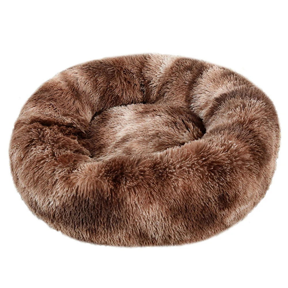Round Pet Bed – Super Soft Plush Dog & Cat Bed for Large and Medium Dogs, Winter Warm Sleeping