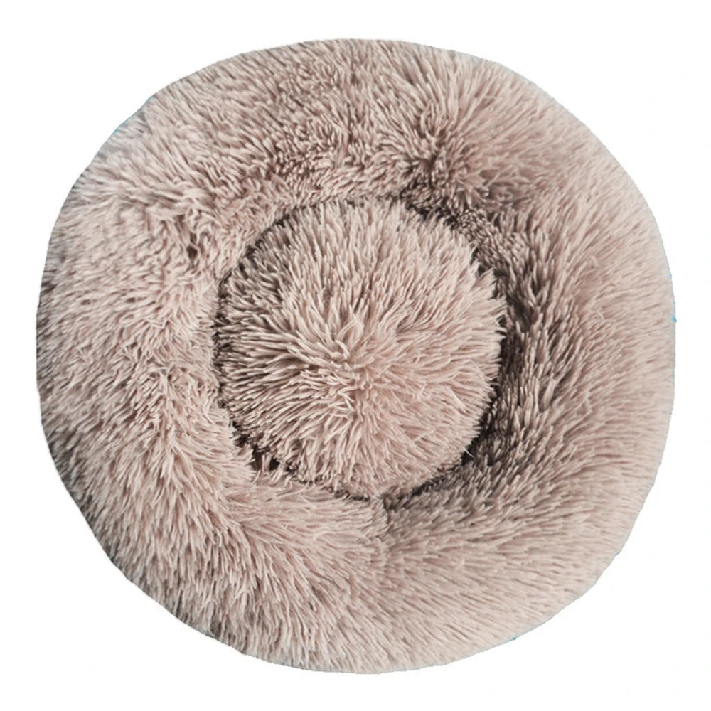 Round Pet Bed – Super Soft Plush Dog & Cat Bed for Large and Medium Dogs, Winter Warm Sleeping