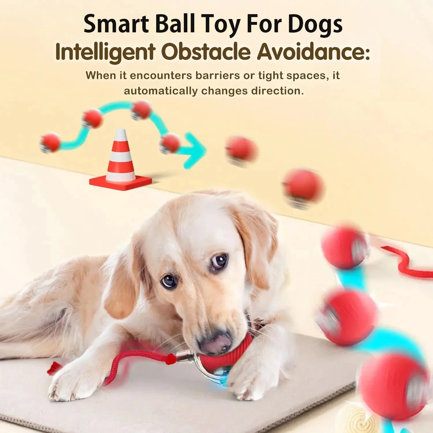 Petflx Smart Rolling Ball – Interactive Pet Toy