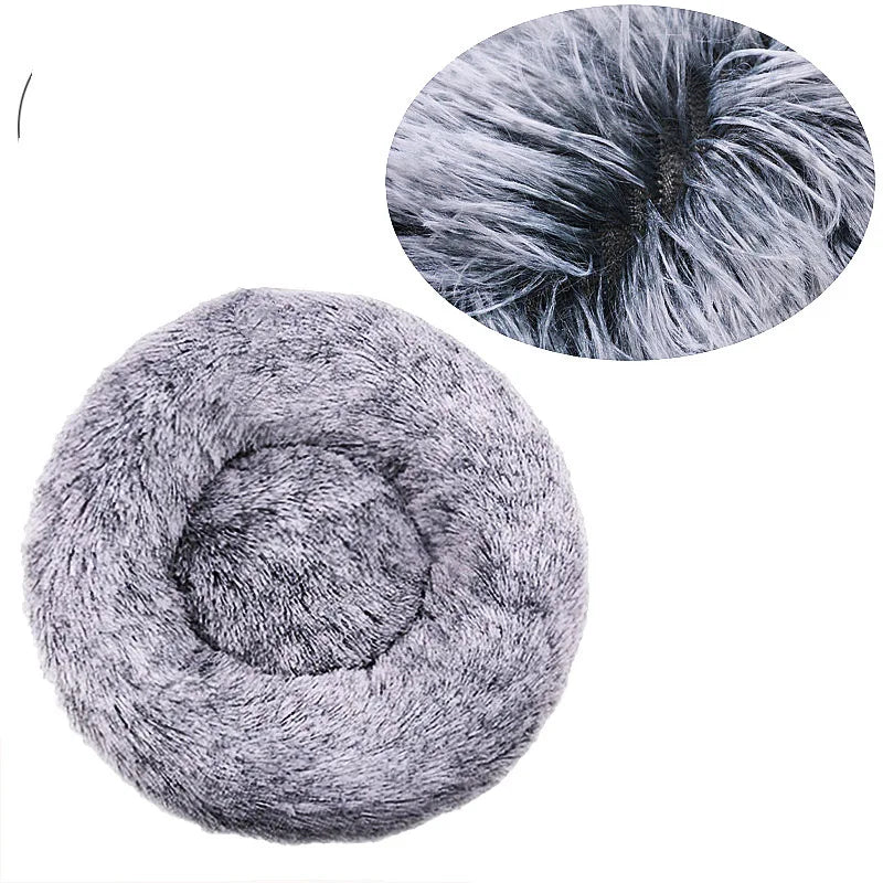 Round Pet Bed – Super Soft Plush Dog & Cat Bed for Large and Medium Dogs, Winter Warm Sleeping