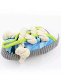 Blue Goose Pet Toy for Dogs & Cats Double Color Plush Sound Toy Tough Bite Resistant Chew Toy Soft Stuffed Interactive Squeaky T