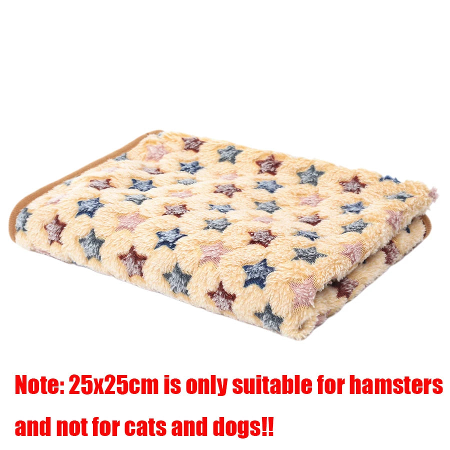 Soft Fluffy Pet Blanket Fleece Paw Print Mat for Dogs