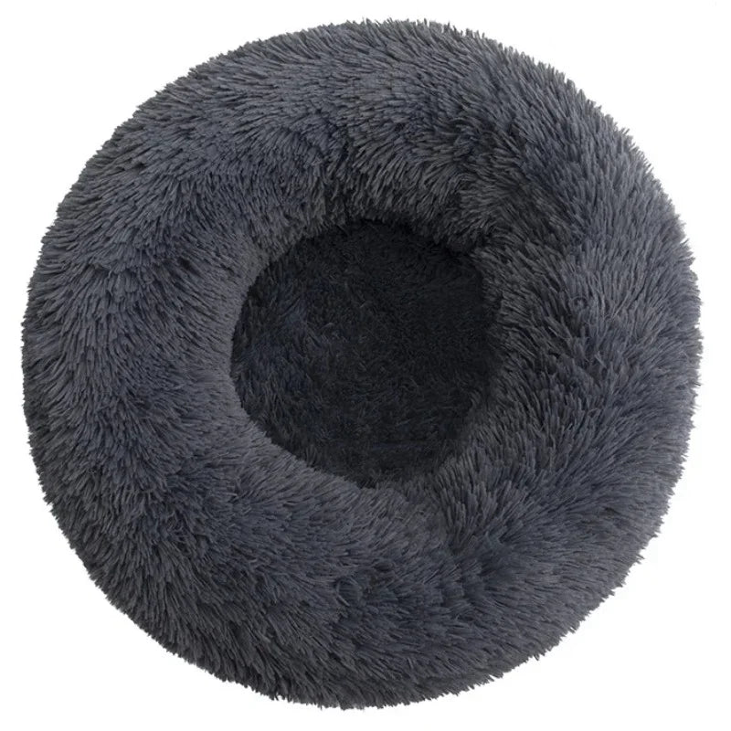 Round Pet Bed – Super Soft Plush Dog & Cat Bed for Large and Medium Dogs, Winter Warm Sleeping