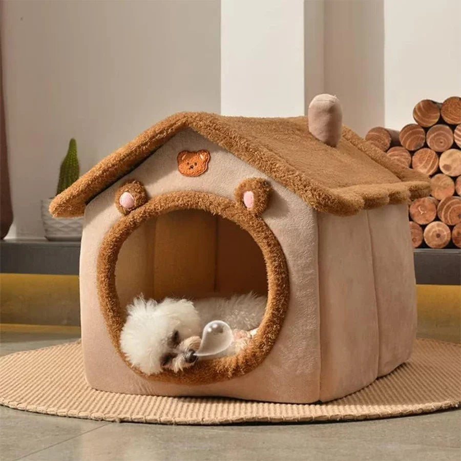Foldable Pet House – Removable & Washable Cat and Dog Bed for Small to Medium Pets