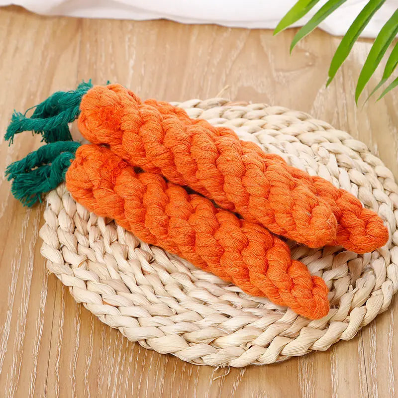 Anti-Anxiety Carrot Knot Chew Toy for Dogs for Small to Medium Dogs | Durable Dog Toys